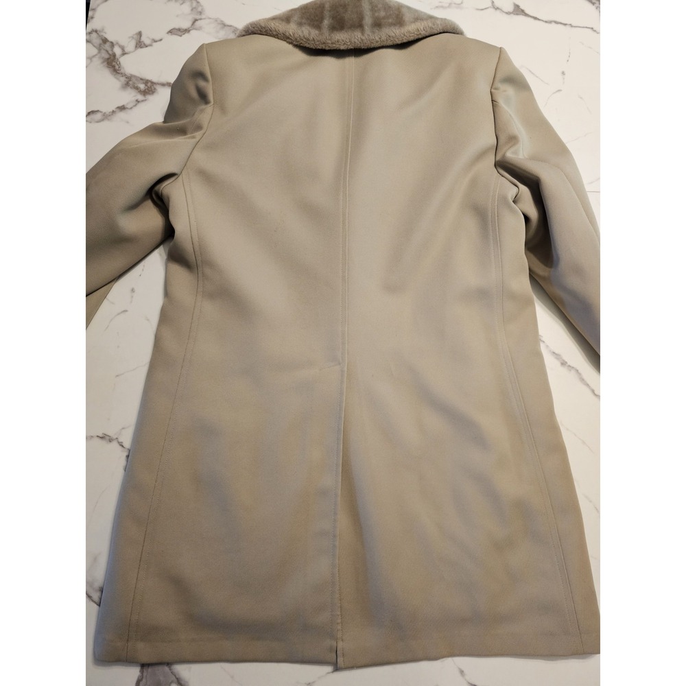 70s Vintage London Fog Trench Coat Faux Fur Lining And Collar Mens Size 38 - Picture 3 of 9